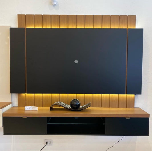 Home Suspenso Ilusion Preto/Nature - Móveis furniture