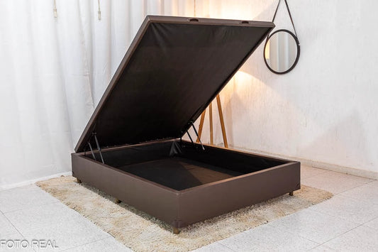 Box Baú Casal Pop 138x188x42 Tiza Korino Marrom Nature