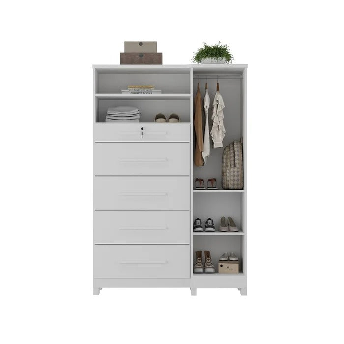 Comoda Sapateira Imperial 5G1P Branco Absoluto Zanzini - Móveis furniture
