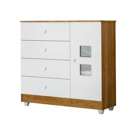 Comoda de Bebe1 Porta 4 Gavetas Life Tigus Baby - Móveis furniture