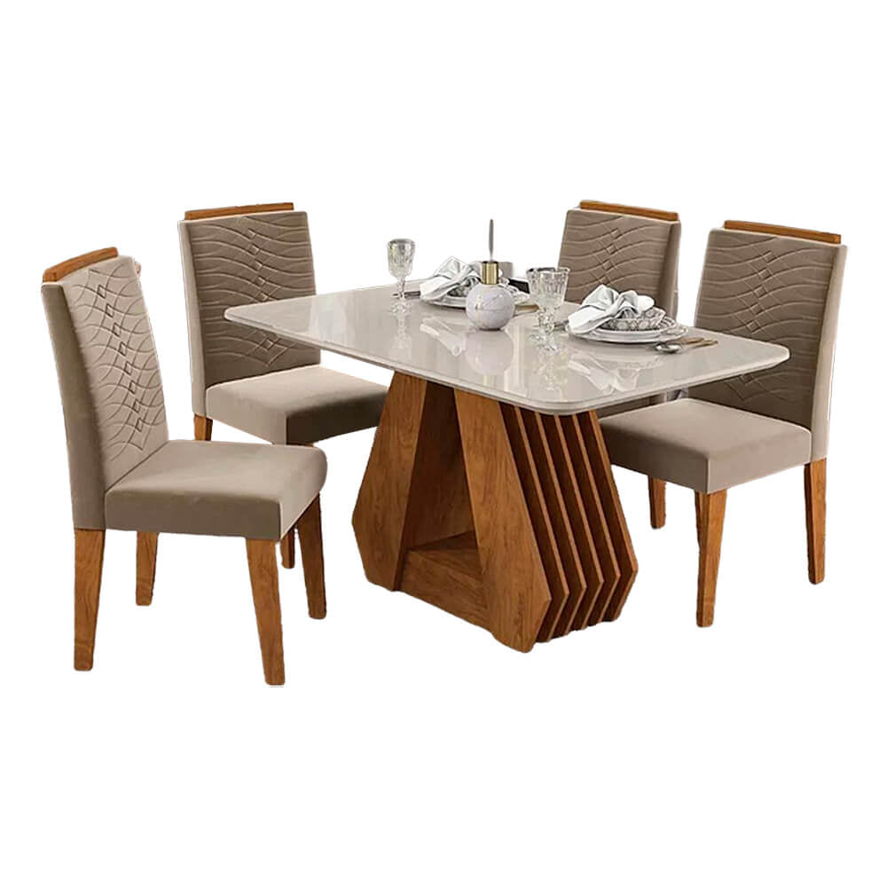 Mesa Àgata 4 Cadeiras Cimol - Móveis furniture
