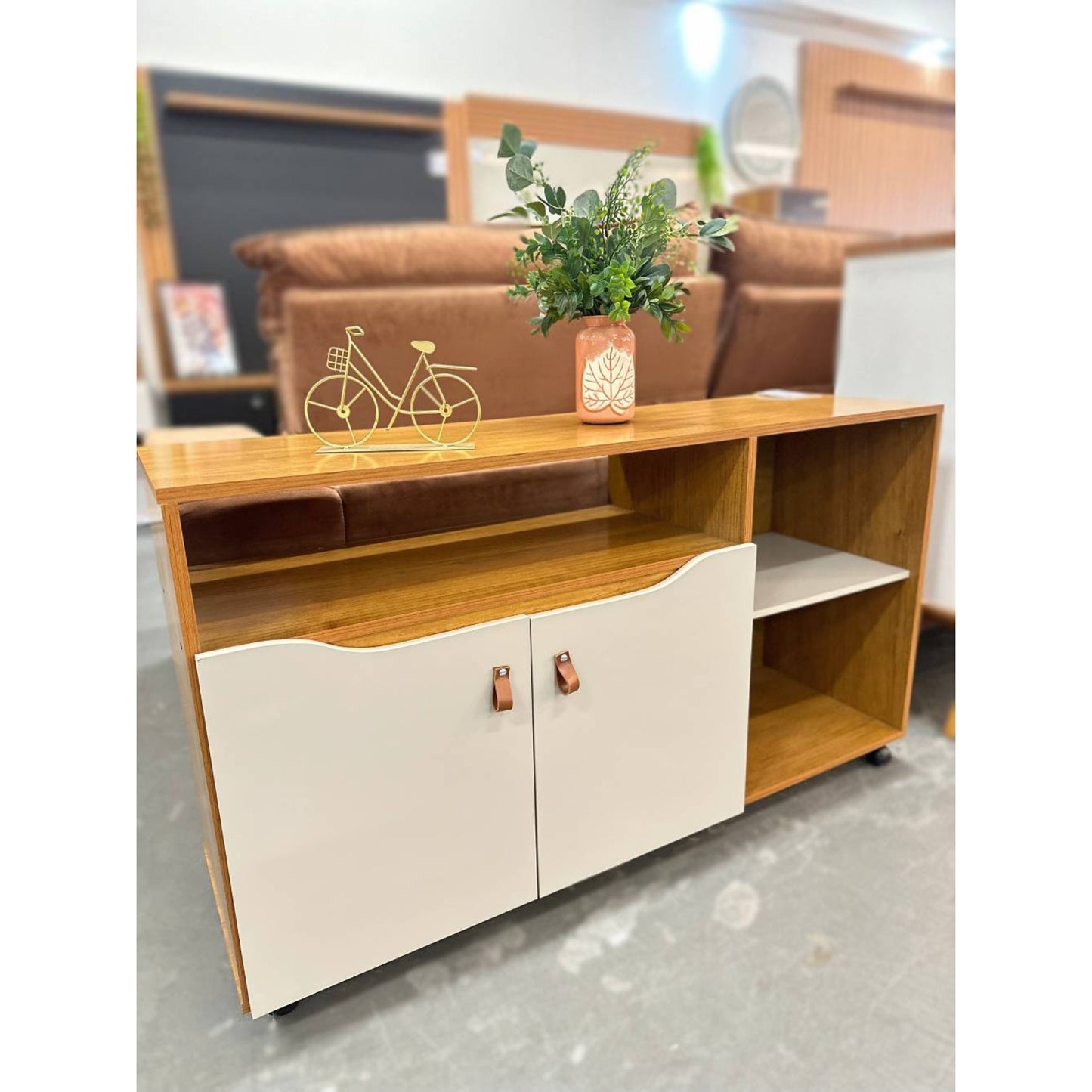 Rack Seleto para TV até 49 Polegadas Cinamomo/Off JCM - Móveis furniture