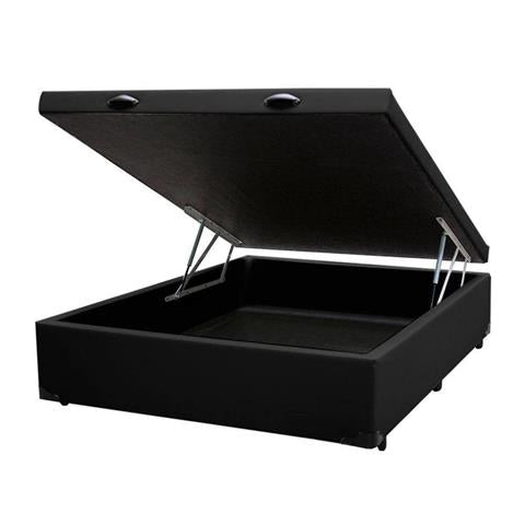 Base Bau Solteirao 110x188x40 Suede Preto - Móveis furniture