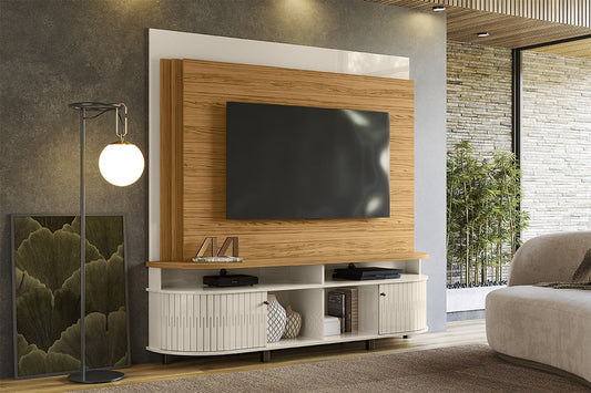 Home Theater Daytona Naturale.Off White Madetec - Móveis furniture