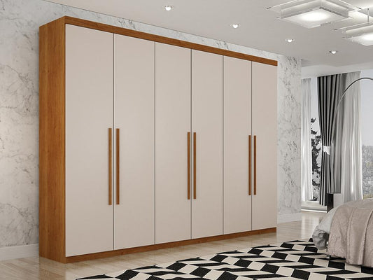 Roupeiro Orion 6P6G Cinamomo.Off White - Móveis furniture
