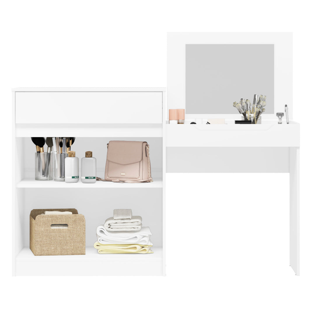 Penteadeira/Escrivaninha Trend Branco Fosco – MÓVEIS ALBATROZ - Móveis furniture