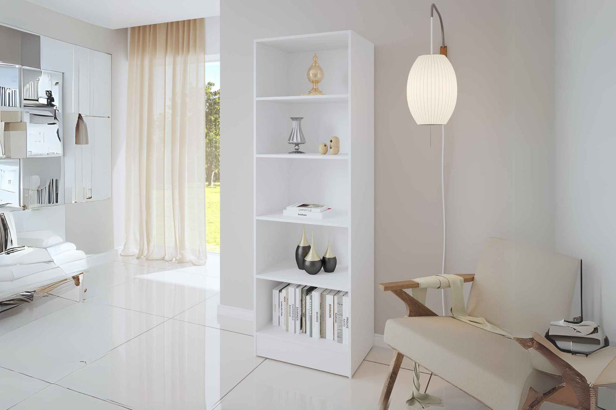 LIVREIRO BIBLIOTECA MIRAGE BRANCO – VIERO