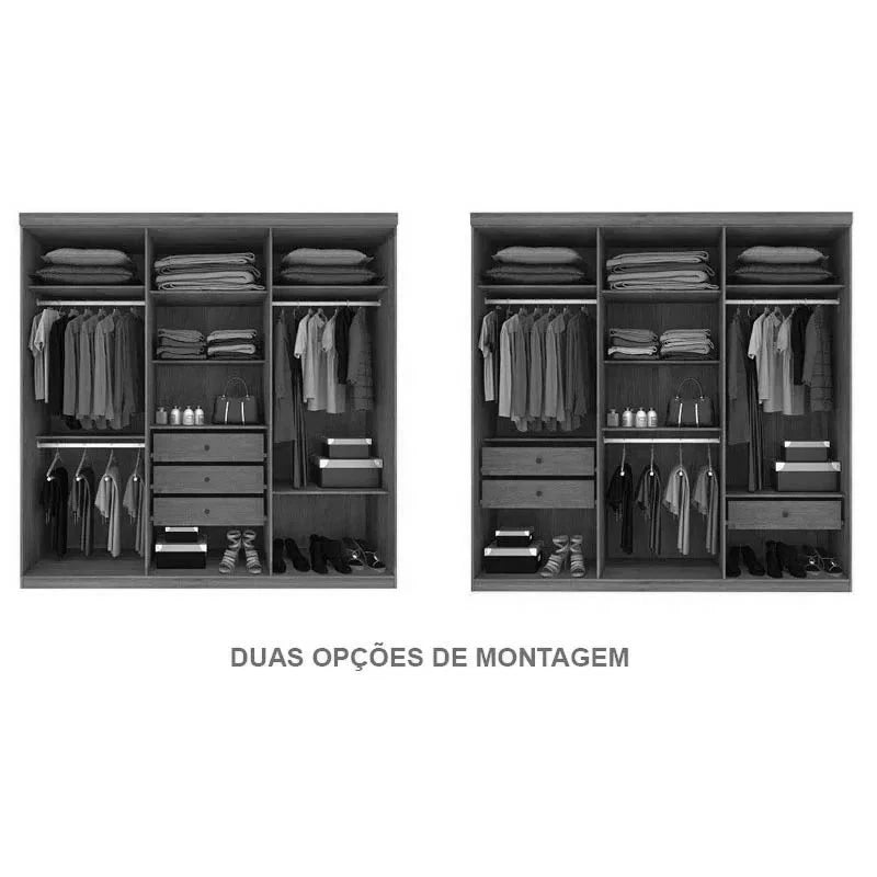 Roupeiro 6 Portas Olimpo Larg. 2.19m Cinamomo Tcil - Móveis furniture