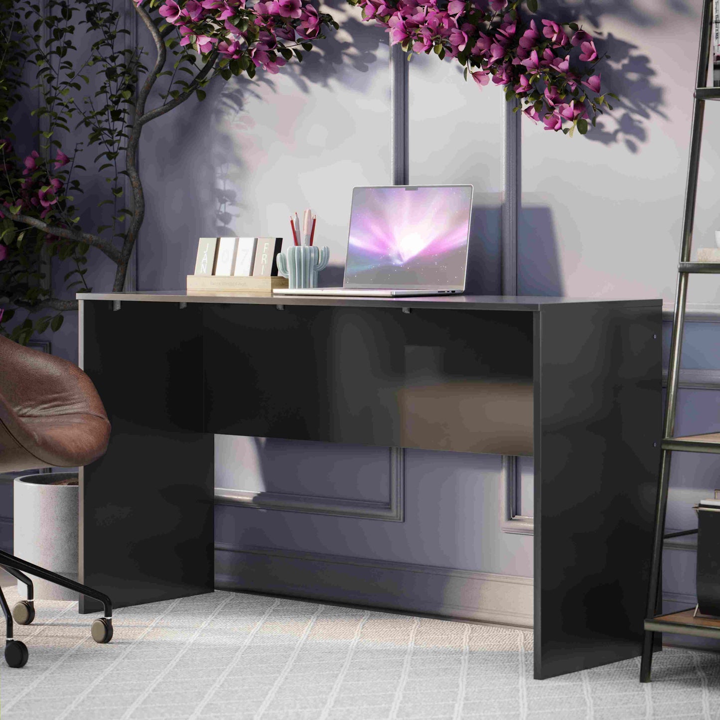 Escrivaninha Kali Preto EJ Moveis - Móveis furniture