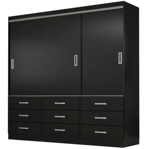 Guarda Roupa Isabela Casal 3 Portas 9 Gavetas Evidencia - Móveis furniture