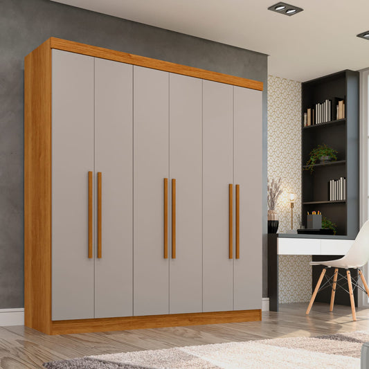 Roupeiro Recife 6P2G Cinamomo.Off White - Móveis furniture