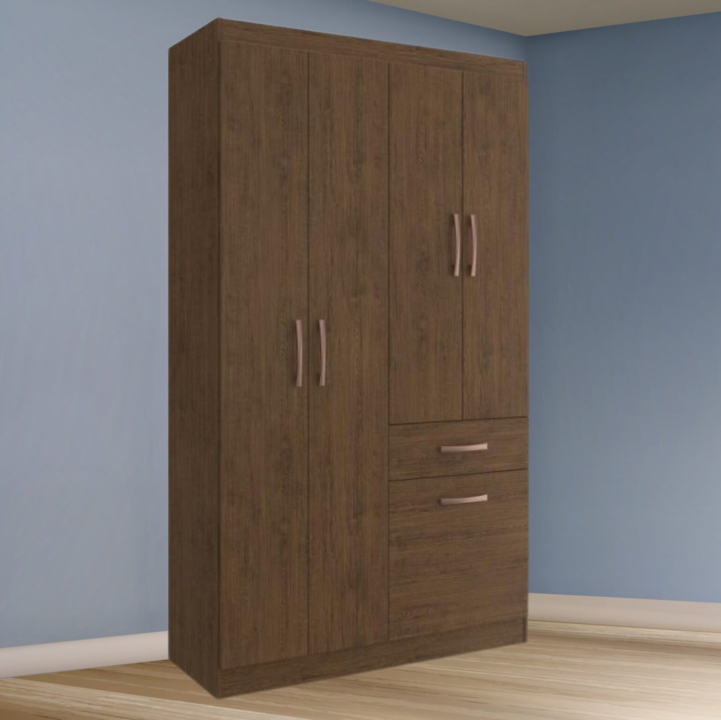 Guarda Roupa Solteiro 4 Portas Amarula Marbella Doripel - Móveis furniture