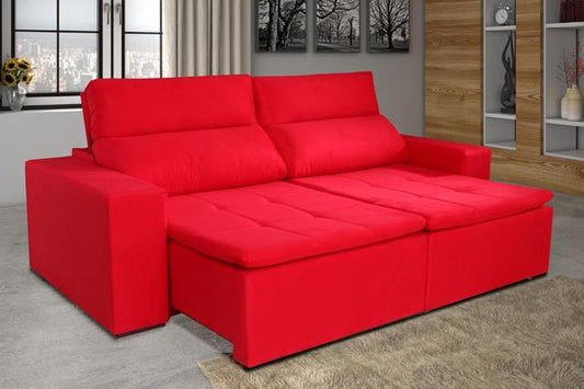 Sofa Retratil Recl Portugal 2xMod 1m Vermelho - Móveis furniture
