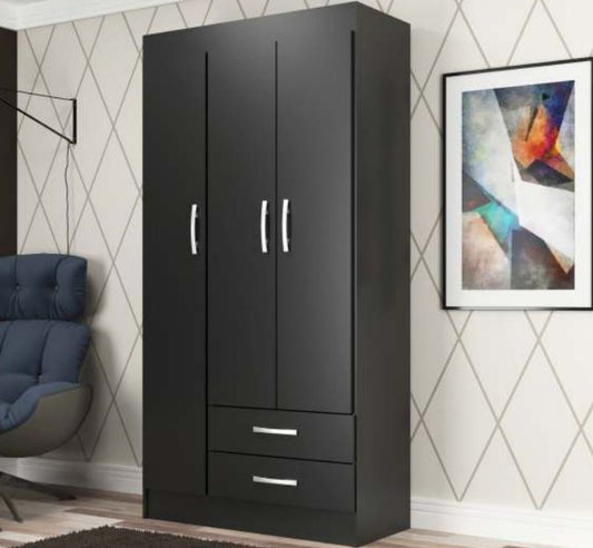 Guarda-Roupa Alice 3P PRETO - Móveis furniture