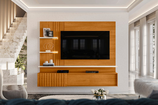 Bancada Suspensa Atena 200 Cinamomo.Off White Madetec - Móveis furniture