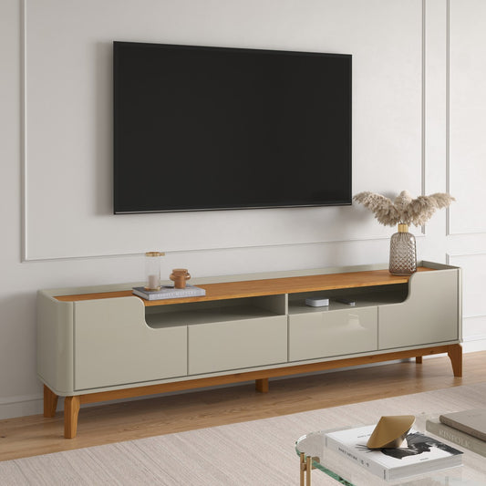 Rack até 75″ Flip 2.2 Cinamono/Off White – PATRIMAR - Móveis furniture