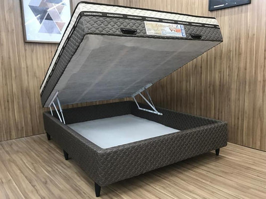 Cama box Baú Golden Light Casal – 138x188x62 - Móveis furniture