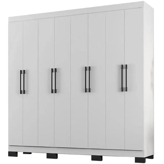 Guarda Roupa B2348 Casal 8 Portas 4 Gavetas Araplac BRANCO