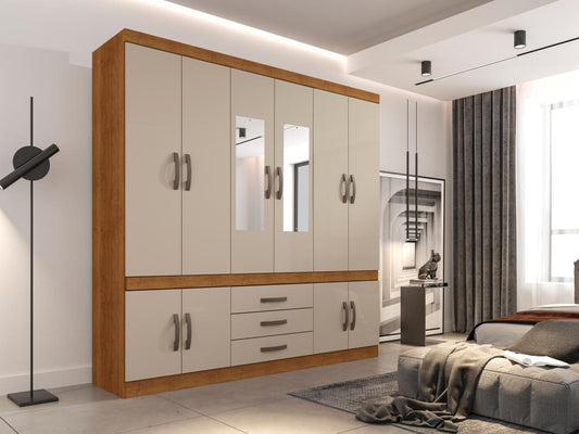 Roupeiro New Parma 10P3G c Esp e Pes Cinam.Off - Móveis furniture