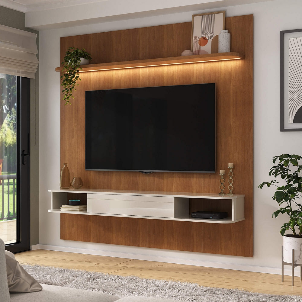 Painel até 75″ Belluno Cinamono/Off White – ARTELY - Móveis furniture