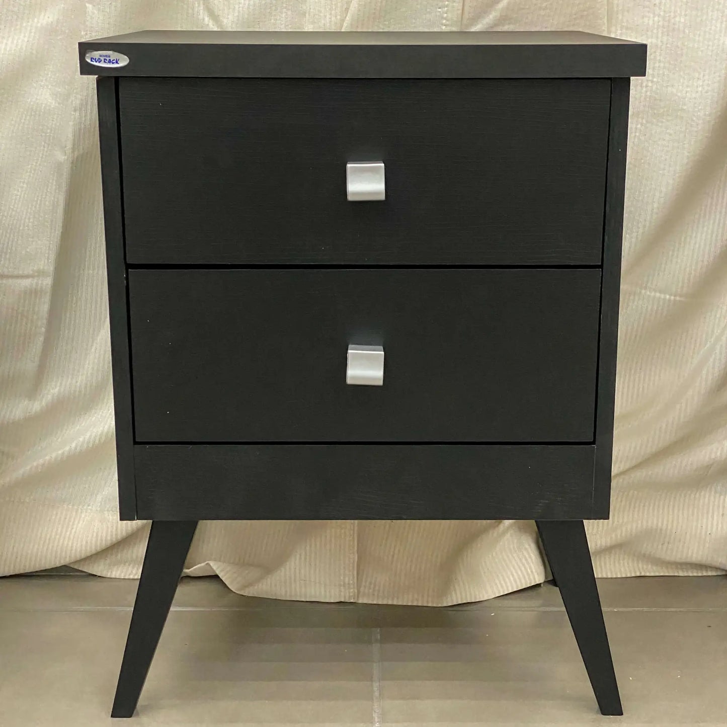 Mesa de Cabeceira Thor 2 Gavetas Rud Rack PRETO