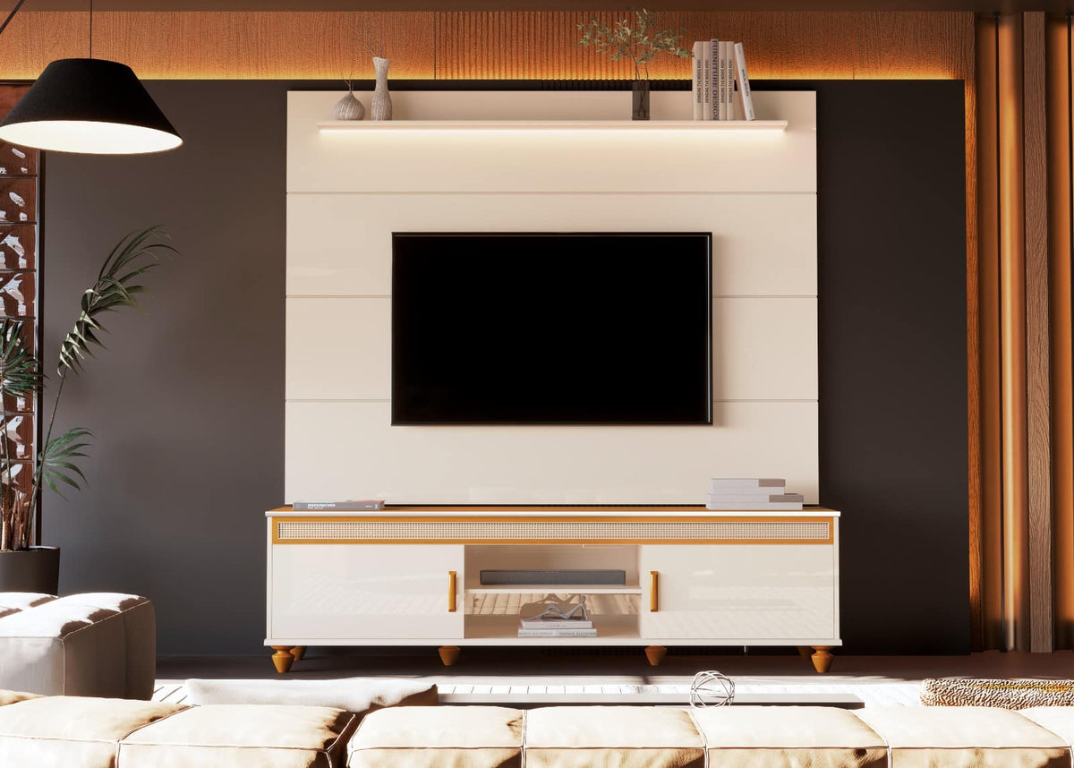 KIT RACK COMODORO 2.20 + PAINEL BLISS 2.20 PARA TV ATÉ 75 POLEGADAS – EDN