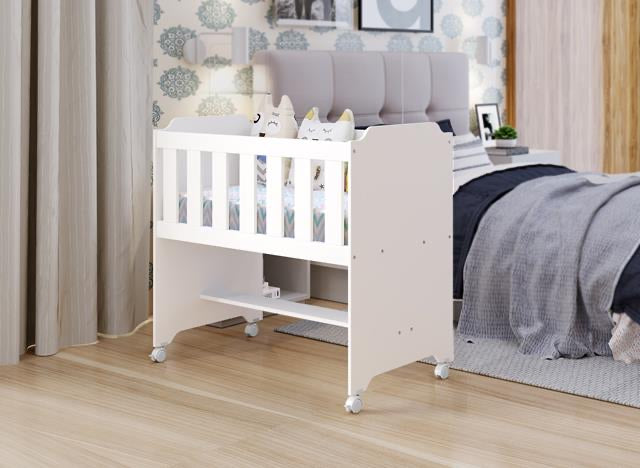 Miniberco com Colchao Branco Tigus - Móveis furniture