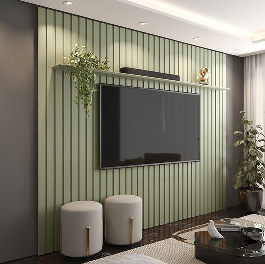 Painel Ripado até 75″ Supremo 1.8 Alecrim – PATRIMAR - Móveis furniture