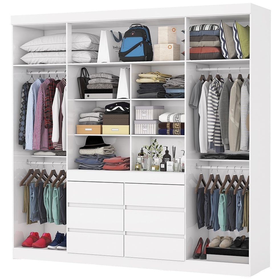 Guarda-roupa 4 Portas Império 2,00 M Branco – Carioca MÓveis