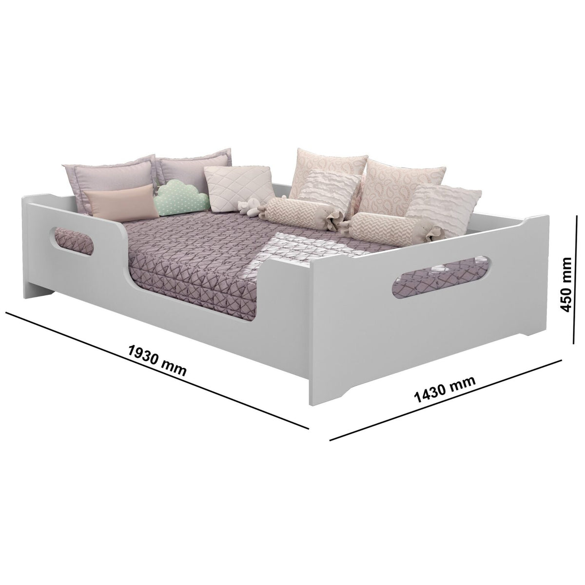 Cama Montessoriana Casal Encanto Branco – GABRIELLI