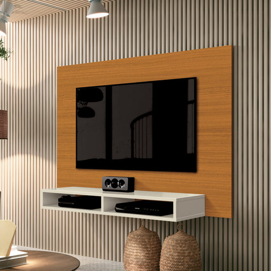 Painel até 43″ Fox New Cedro/Off White – EDN MÓVEIS - Móveis furniture