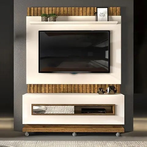 Painel + Bancada até 60″ Vitti Off White/Demolição – DJ MÓVEIS - Móveis furniture