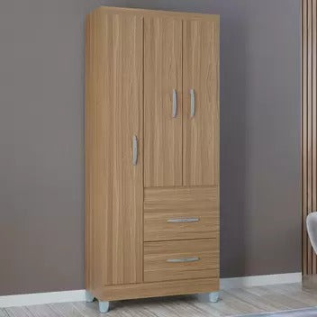 Roupeiro New Marbela 3P2G Castanho Poquema