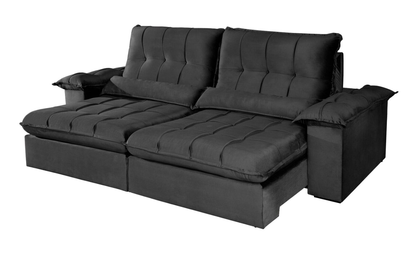 Sofá City 4 Lugares Retrátil e Reclinável 250cm Tecido Veludo Aifos - Móveis furniture