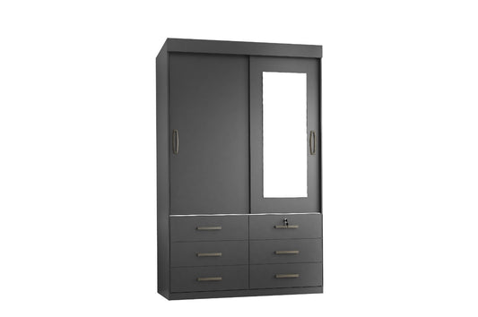 Roupeiro Copa 2P6G com 1Esp Preto Minas Plac - Móveis furniture