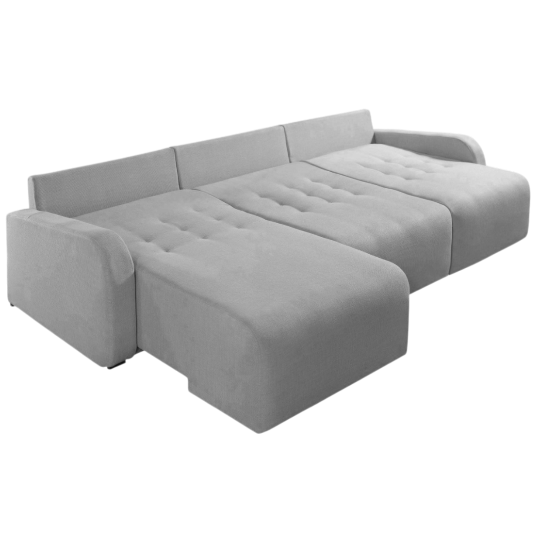 Sofá Cama Retrátil Bellagio 3,00 m Linho Cinza 19 – CONFORT LAR ESTOFADOS