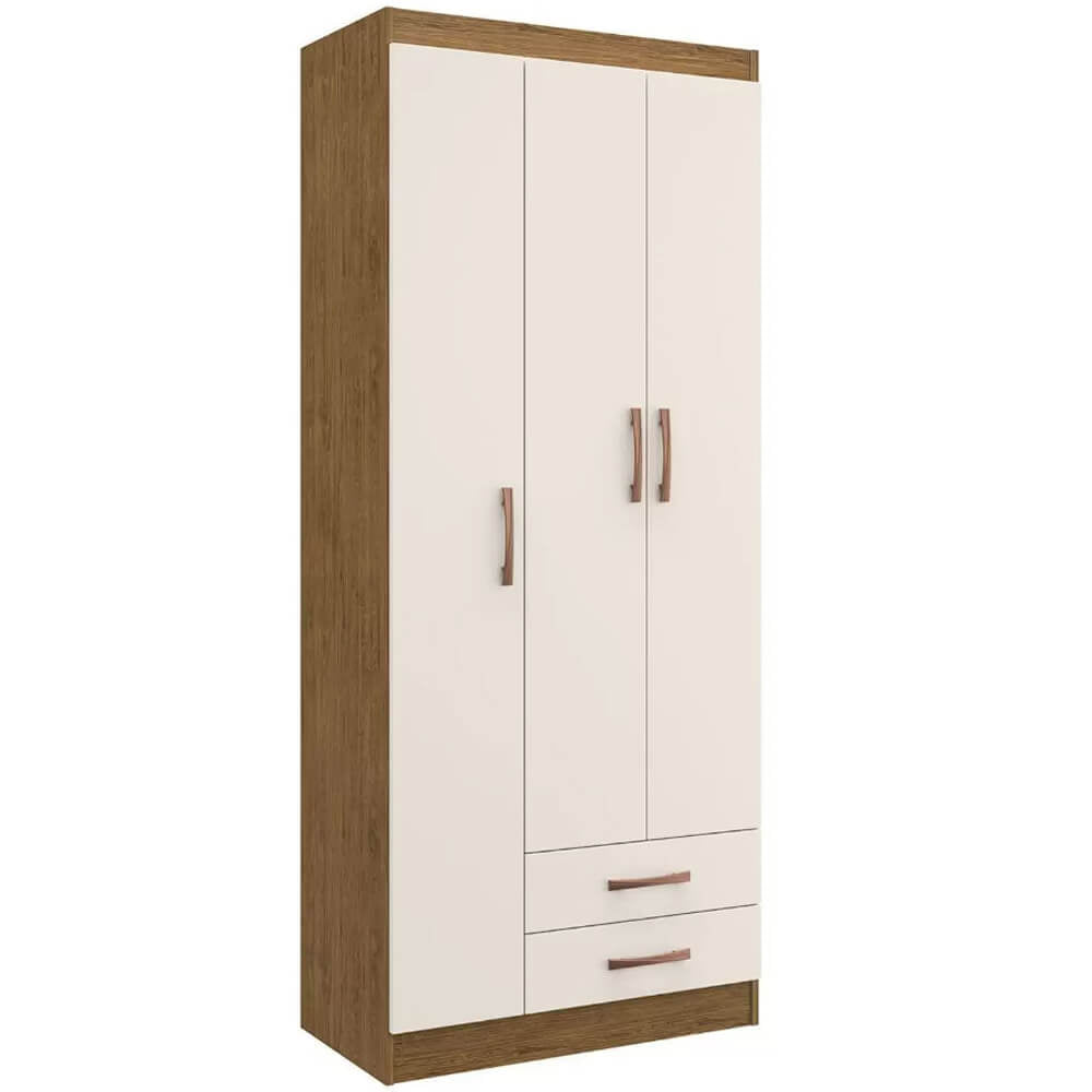 Guarda Roupa Treviso 103 Solteiro 3 Portas 2 Gavetas - Móveis furniture