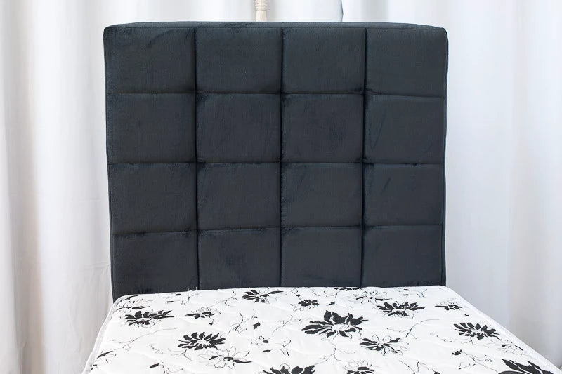 Cabeceira Solteiro Belli Sued Preto - Móveis furniture