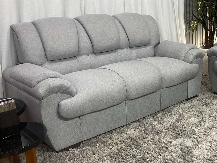 Sofá 2 e 3 Lugares Linho Cinza Mônaco