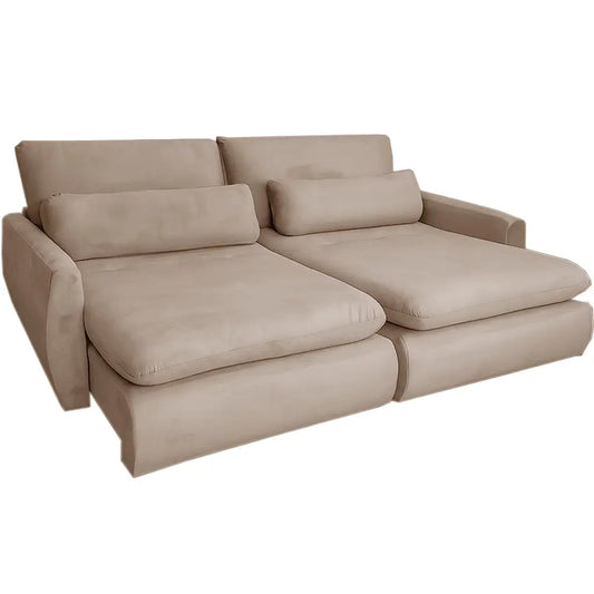 Sofá Cama Amaranto 230cm em Linho 4 Lugares Retrátil Innove CRU