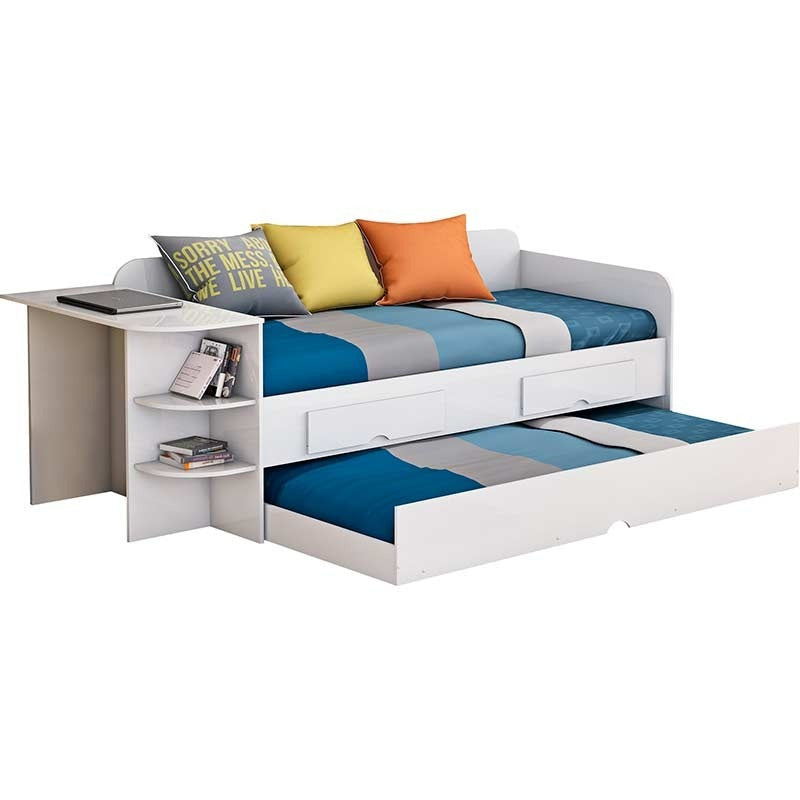 Sofá Cama Helena 3 Lugares com Escrivaninha Cimol Branco 232cm - Móveis furniture