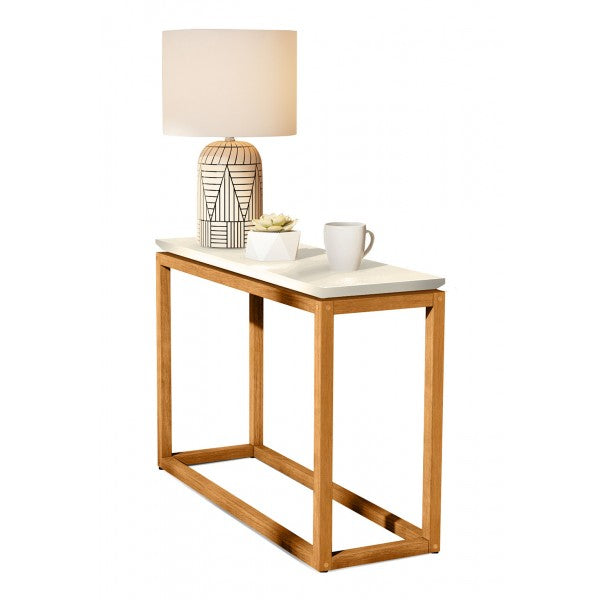 Mesa de Apoio Supreme Tebarrot Off White/Nature - Móveis furniture