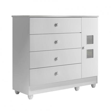 Comoda de Bebe1 Porta 4 Gavetas Life Tigus Baby - Móveis furniture