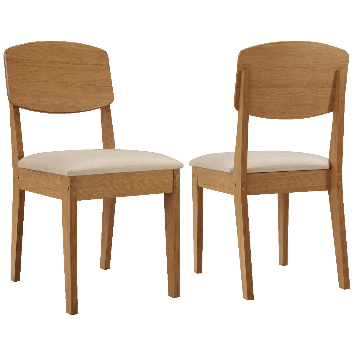 Kit 2 Cadeiras Havana Naturale/Veludo Creme – RUFATO