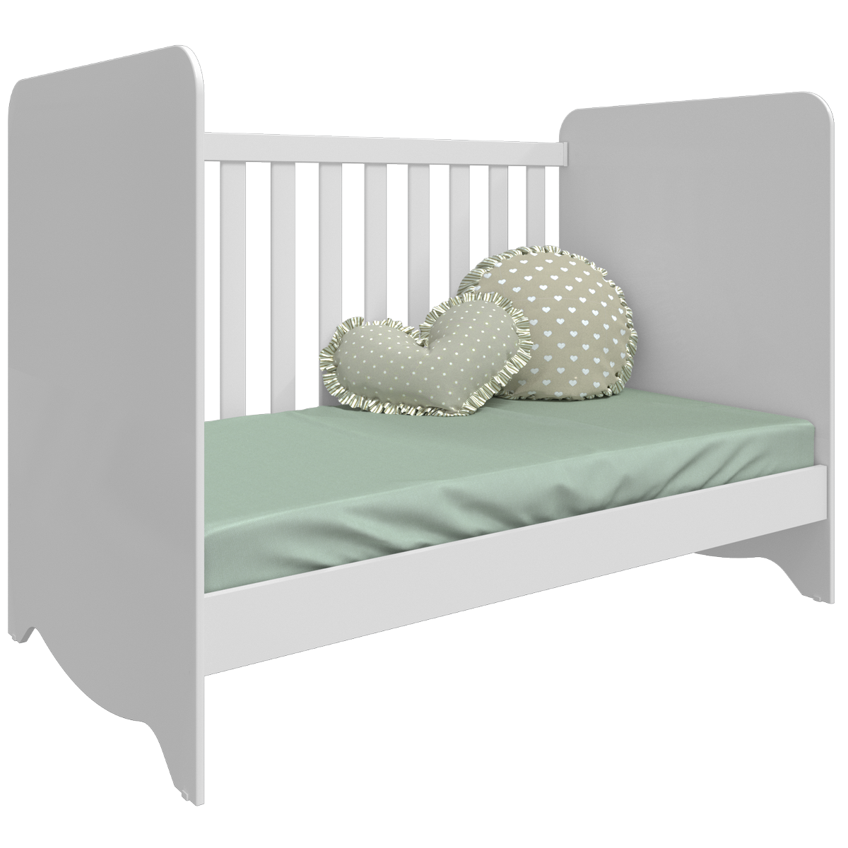 Berço Americano Ben Branco Brilho – PEROBA MÓVEIS