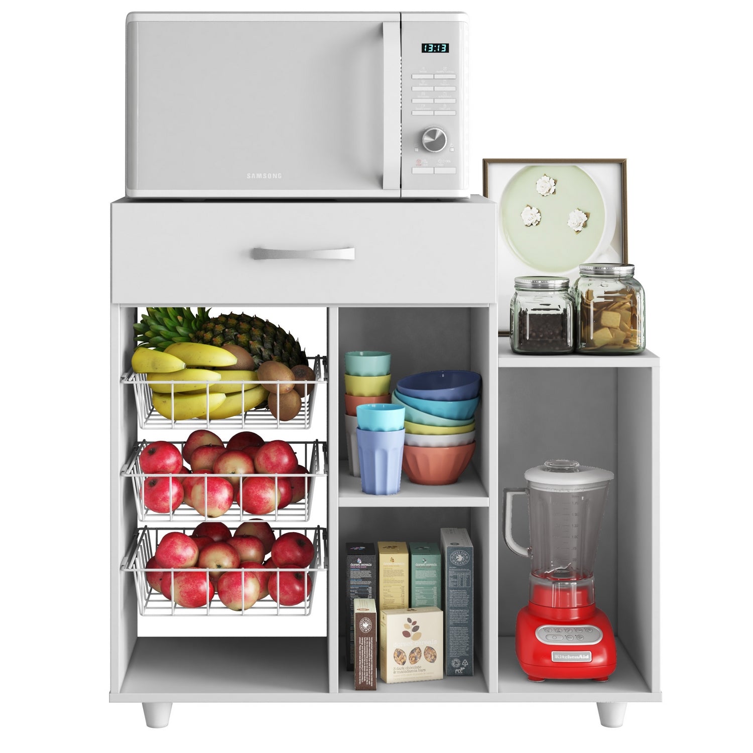 Fruteira 2P1G Branco – ARAMÓVEIS