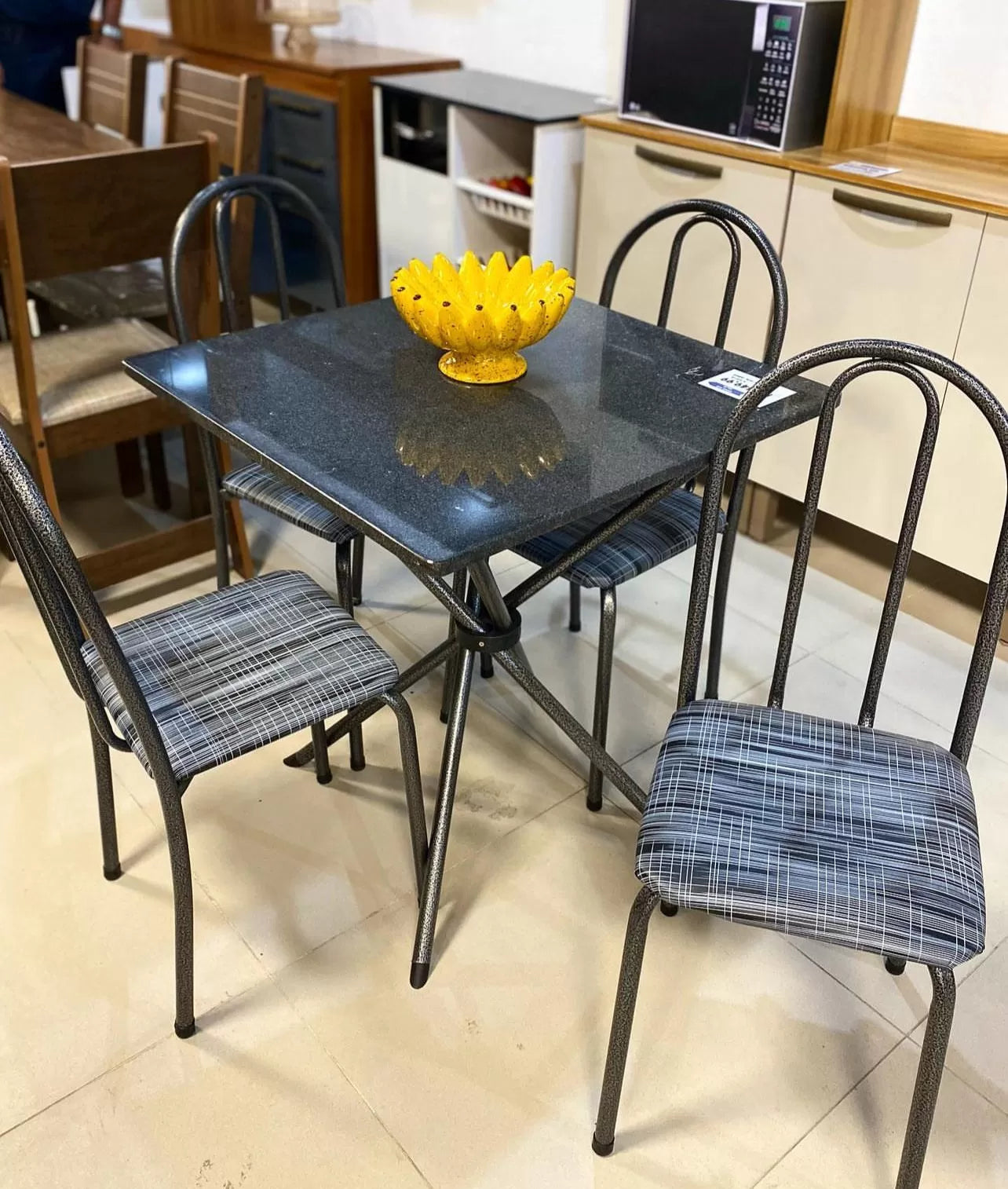 M TEIXEIRA - CONJ RIO BASE IPANEMA 70x70 PEDRA GRANITO - Móveis furniture