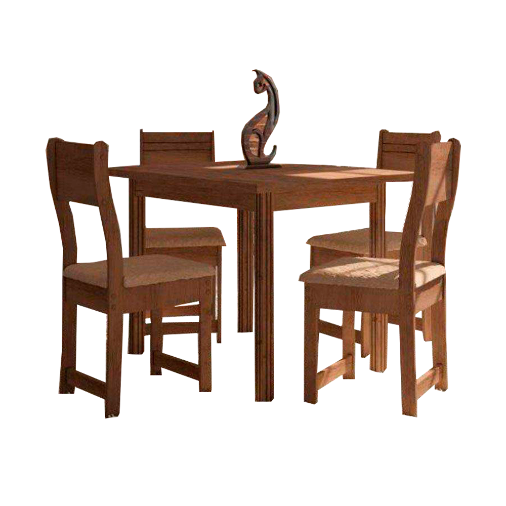 Conjunto de Mesa 4 Cadeiras Dallas Caribe - Móveis furniture