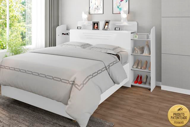 Cabeceira Queen Julia F92 Branco Framar