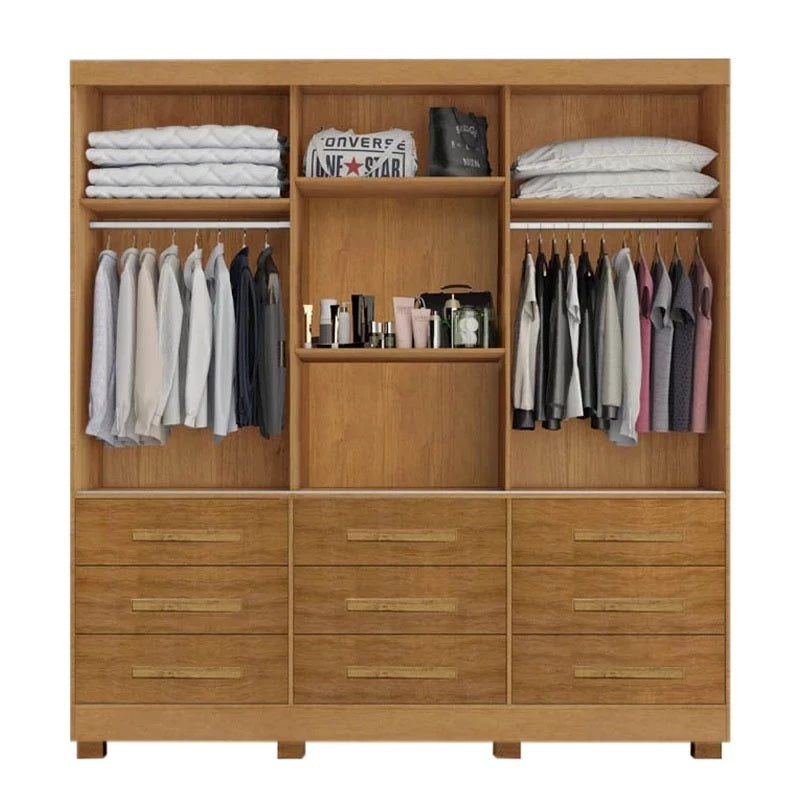 Guarda-Roupa 3 Portas(Com Pés)Athenas 1,80 m Nature – BIANCHI